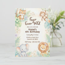 Four Ever Wild ジャングルサファリ動物 4歳の誕生日