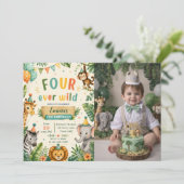 Four Ever Wild 4歳の誕生日パーティー 招待状 (スタンド正面)