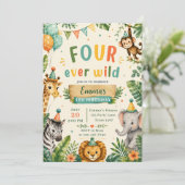 Four Ever Wild 4歳の誕生日パーティー 招待状 (スタンド正面)