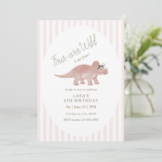 Four-ever Wild Dinosaur Birthday 招待状 (スタンド正面)