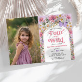 Four Ever Wild Flower 4th Birthday写真 招待状