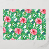 Four Ever Wild Jungle Girls 4th Birthday Photo 箔招待状 (裏面)