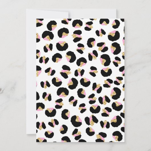 Four Ever Wild Leopard Girl 4th Birthday 招待状 (裏面)