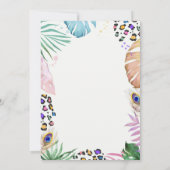 Four Ever Wild Safari Animals 4th Birthday  招待状 (裏面)