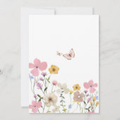 Four Ever Wild Wildflower Animal 4th Birthday 招待状 (裏面)