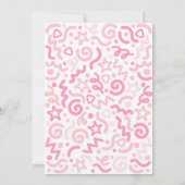 Four Ever Young Confetti Balloon 4th Birthday  招待状 (裏面)