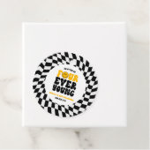 Four Ever Young Retro Fourth 4th Birthday Party フェイバータグ (インサイチュ)
