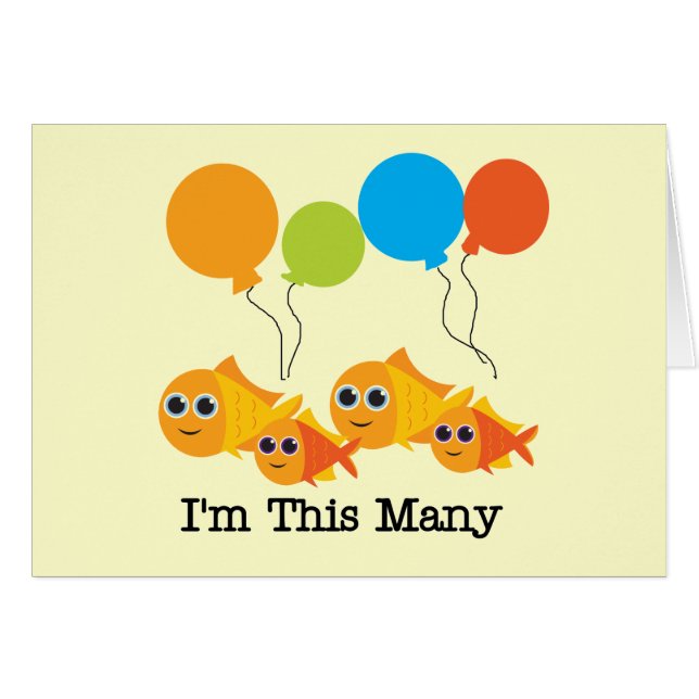 Four Fish I'm This Many T-shirts and Gives (正面横)