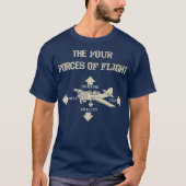 Four Forces Of Flight Dreams Money Reality FAA Tシャツ (正面)