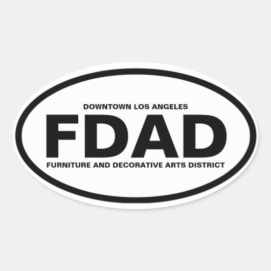 FOUR Furniture & Decemical Arts District "FDAD" 楕円形シール (正面)