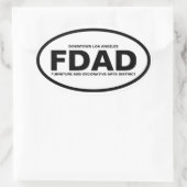 FOUR Furniture & Decemical Arts District "FDAD" 楕円形シール (バッグ)