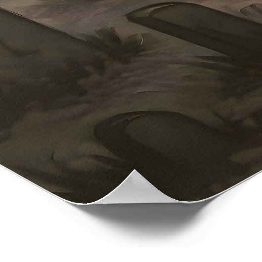 Four Ghosts Under the Full Moon in the Graveyard ポスター (角)