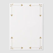 Four Gold Corners Wedding ベラム紙招待状 (正面)