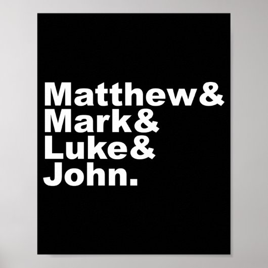 Four Gospels Matthew Mark Luke John Bible  ポスター (正面)