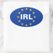 FOUR Ireland "IRL"欧州連合(EU)国旗 楕円形シール (バッグ)