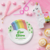 Four Is A Charm 虹 4歳の誕生日パーティー ペーパープレート (パーティー)