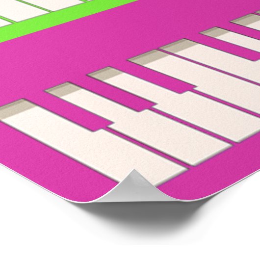 Four Keyboards Pop Art Poster ポスター (角)