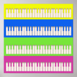 Four Keyboards Pop Art Poster ポスター<br><div class="desc">Pop art was big back in the 60's and 70's.  This Pop Art Keyboard design consists of four organ/piano keyboards in respect of the art form. 
 
 Click on any of the poster icons below to view that poster in larger format.</div>