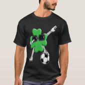 Four Leaf C Soccer Patrick's Day Lucky Day Tシャツ (正面)
