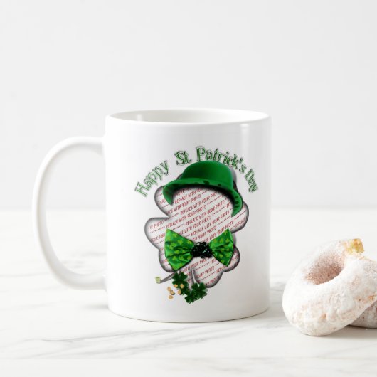 Four Leaf Clover Frame St Patrick's Day コーヒーマグカップ (ドーナツ)