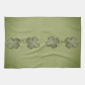 Four Leaf Clover Irish Green Design キッチンタオル (横)