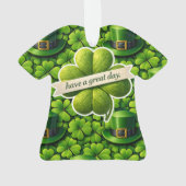 Four leaf clover Saint Patrick's Day have a great  オーナメント (裏面)