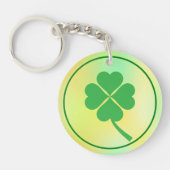 Four Leaf Clover St. Patrick's Day Design-87906 キーホルダー (正面)