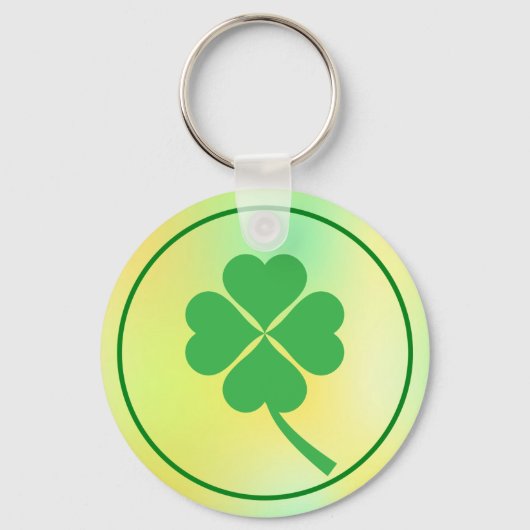 Four Leaf Clover St. Patrick's Day Design-87906 キーホルダー (裏面)