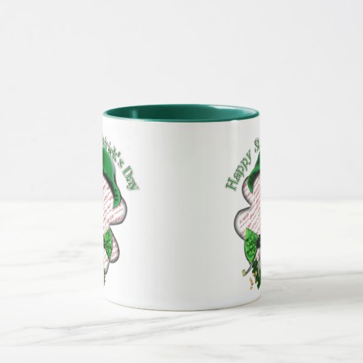 Four Leaf Clover St Patrick's Day Photo マグカップ (中央)