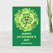 Four-Leaf Fun St. Patrick’s Day Card カード (正面)