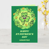 Four-Leaf Fun St. Patrick’s Day Card カード (黄色い花)