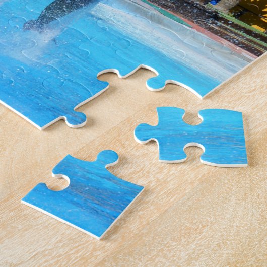 Four leaping dolphins ジグソーパズル (側面)