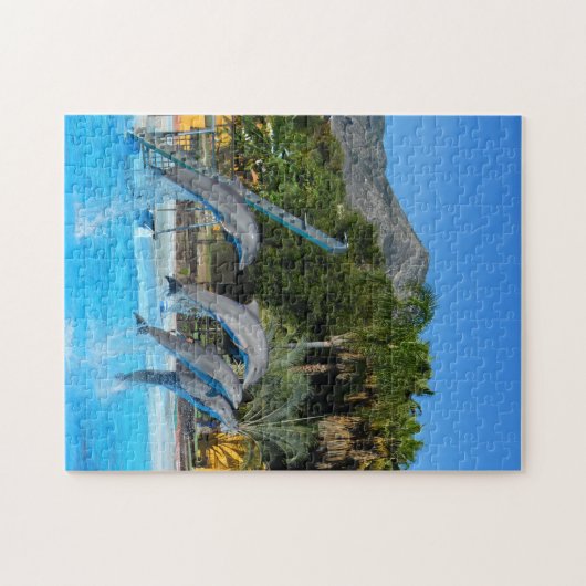 Four leaping dolphins ジグソーパズル (横)