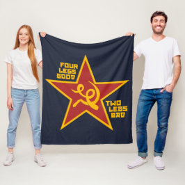 Four legs good フリースブランケット