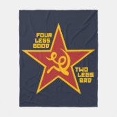 Four legs good フリースブランケット (正面)