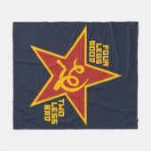 Four legs good フリースブランケット (正面(横))