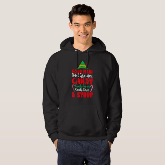 Four Main Food Groups Elf Buddy Christmas Pajama   パーカ (正面フル)