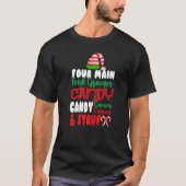Four Main Food Groups Elf Buddy Christmas Pajama Tシャツ (正面)