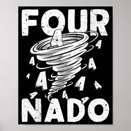 Four Nado Fournado 4th Birthday 4 Years Old  ポスター (正面)