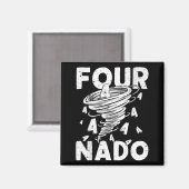 Four Nado Fournado 4th Birthday 4 Years Old  マグネット (正面/裏面)