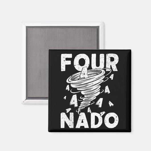 Four Nado Fournado 4th Birthday 4 Years Old  マグネット (正面/裏面)