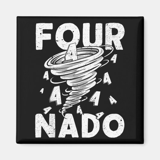 Four Nado Fournado 4th Birthday 4 Years Old  マグネット (正面)
