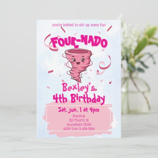 Four-Nado Pink Tornado 4th Birthday 招待状 (スタンド正面)
