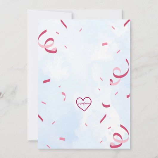 Four-Nado Pink Tornado 4th Birthday 招待状 (裏面)