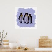 Four Penguins Poster 24X24インチ ポスター (キッチン)