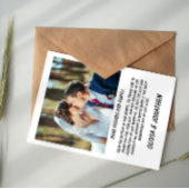 Four Photo Collage Wedding Thank You ノートカード