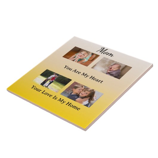 Four Photo Layout – Cream & Gold Tribute タイル (側面)