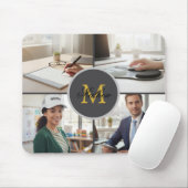 Four Photo Monogram Personalized Mouse Pad マウスパッド (マウス)