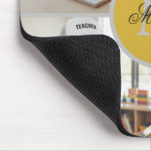 Four Photo Personalized Monogram Name Custom マウスパッド (コーナー)