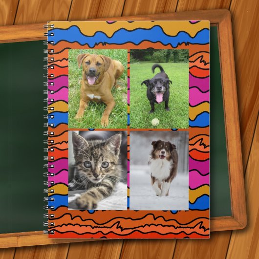 Four Photo Templates Abstract Art School ノートブック